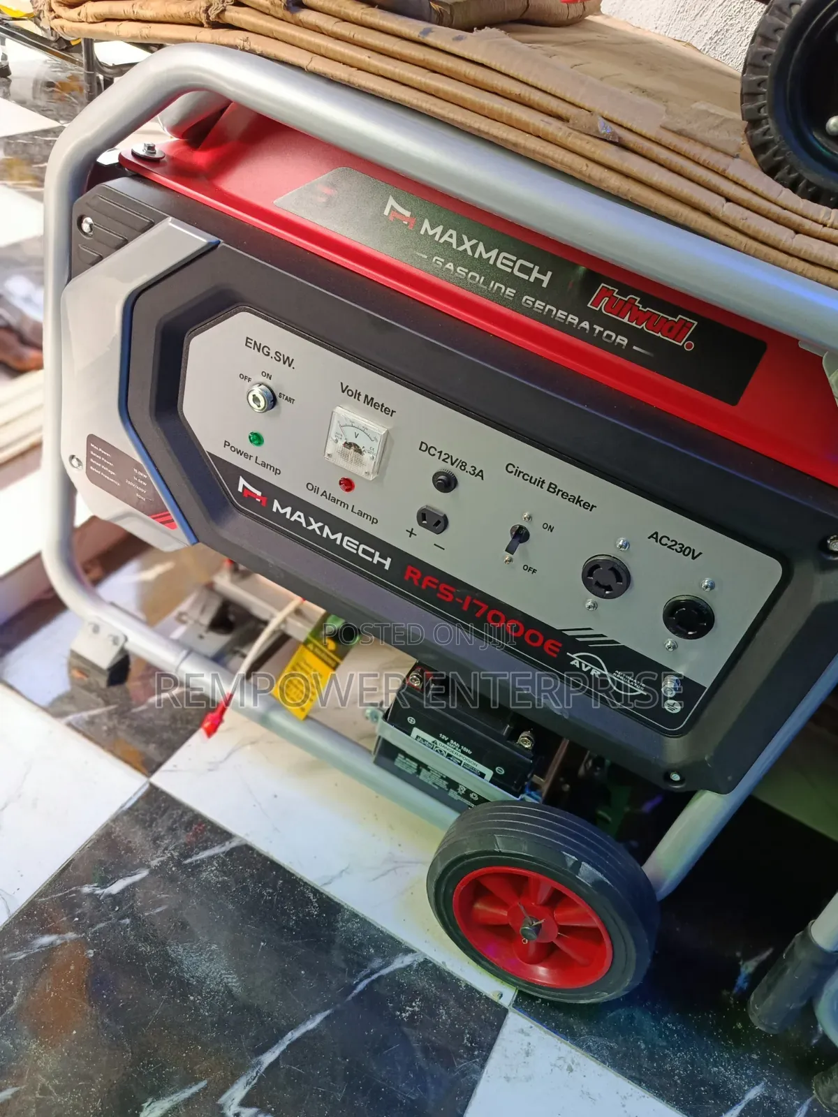 Single Phase 15kva Maxmech Petrol Generator Model 17000