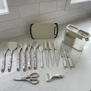 16-Piece Heat-Resistant Silicone Kitchen Utensil Knife Set