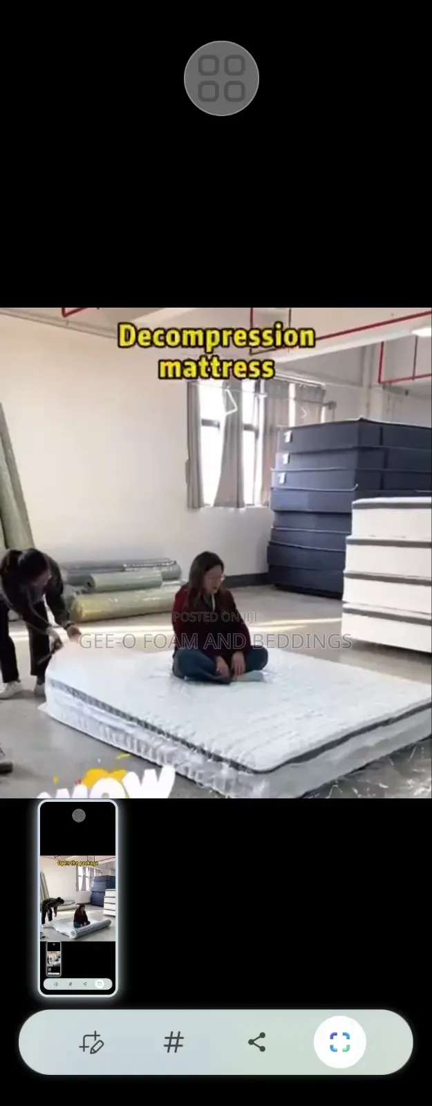 6x6 10 Compressed/Hybrid Mattress