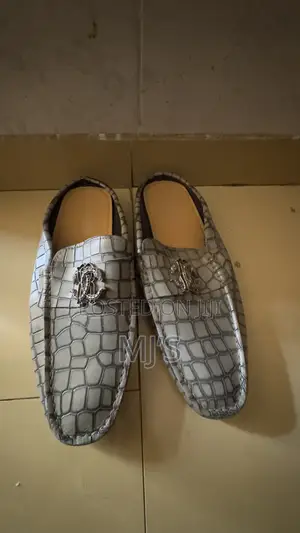 Roberto Cavalli Crocodile-Effect Backless Loafers/Half Shoe
