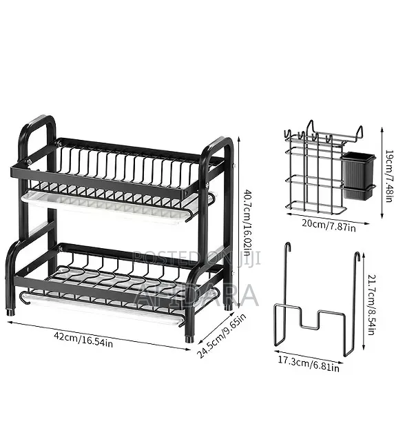65cm Over the-Sink Plate Rack Smart Kitchen Storage for Single Sinks