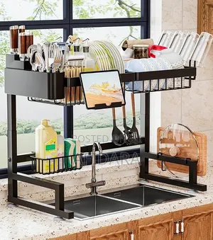 65cm Over the-Sink Plate Rack Smart Kitchen Storage for Single Sinks