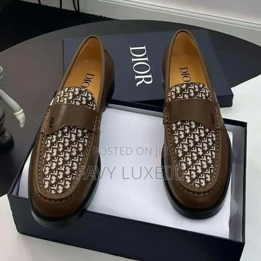 Dior Monogram Fabric Loafers