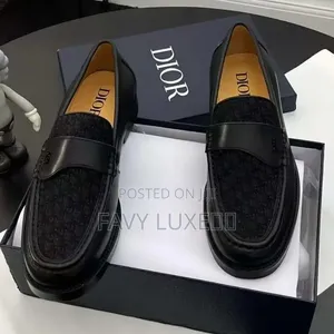 Dior Monogram Fabric Loafers