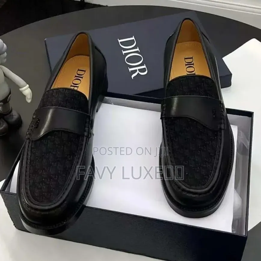 Dior Monogram Fabric Loafers