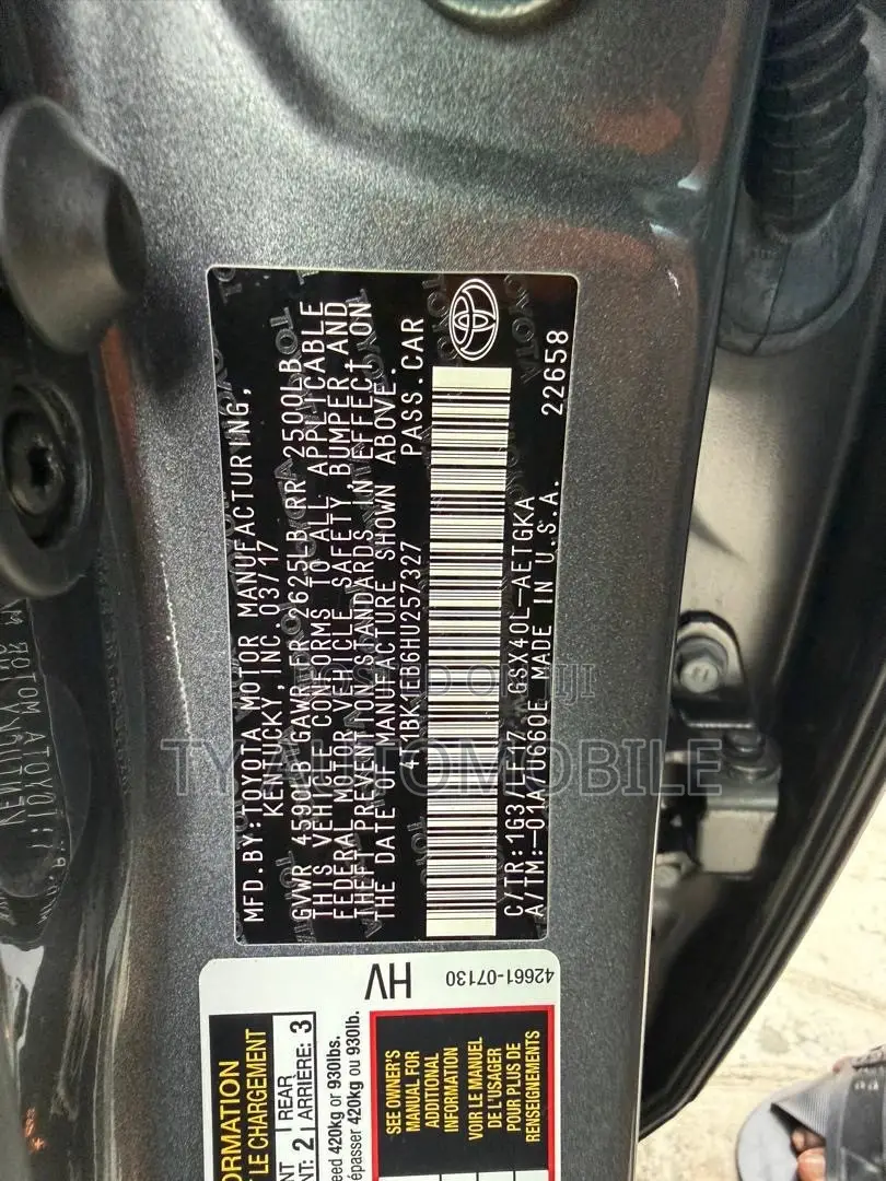 Toyota Avalon 2017 Gray