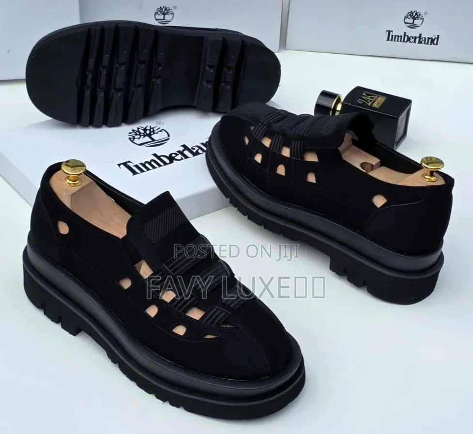 Timberland Black Sandals With Adjustable Strap