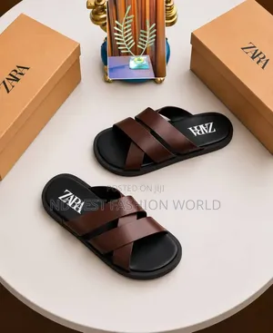 Brown  Leather Slippers