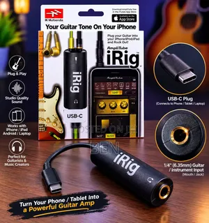 Generic Multimedia Type C Irig Guitar Adapter Interface Amplifier For