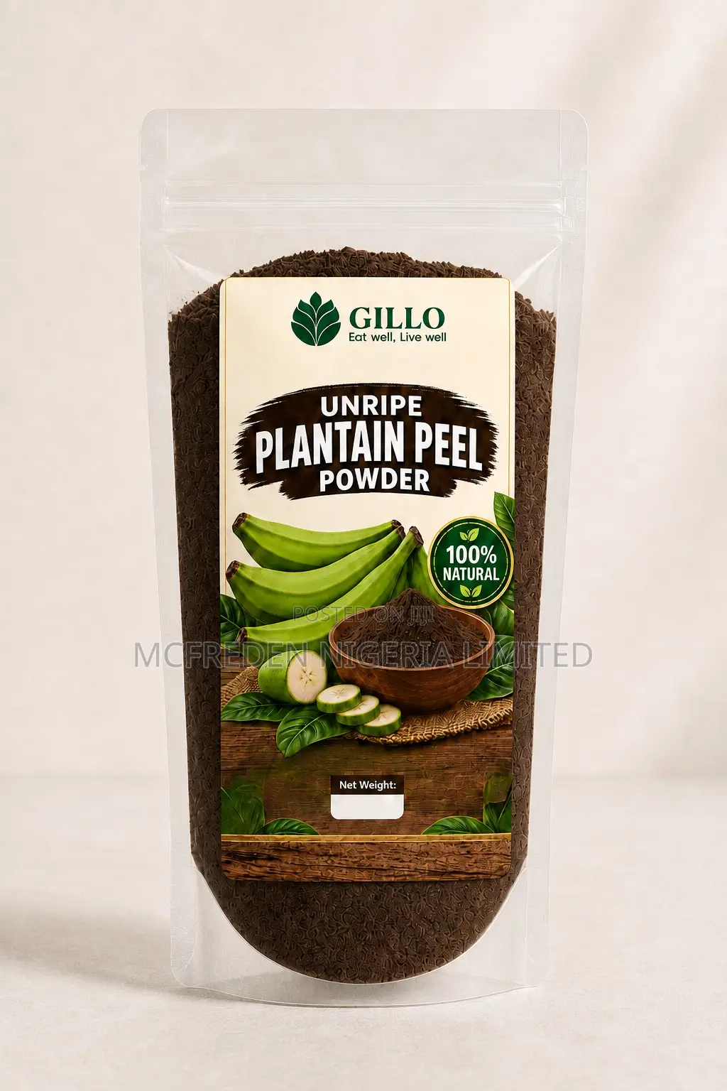 Unripe Plantain Peel Powder