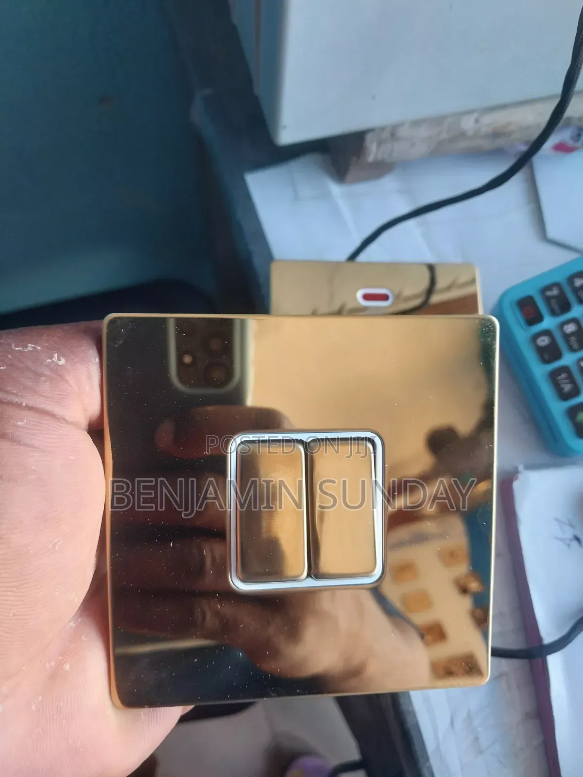 Metal Gold Switches and Socket