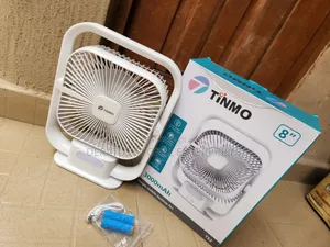 TINMO 8" Rechargeable Fan 3000mAh _ 3 Speed + LED Light