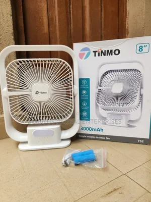 Powerful Mini Rechargeable Fan With LED Light _ 8 Inch
