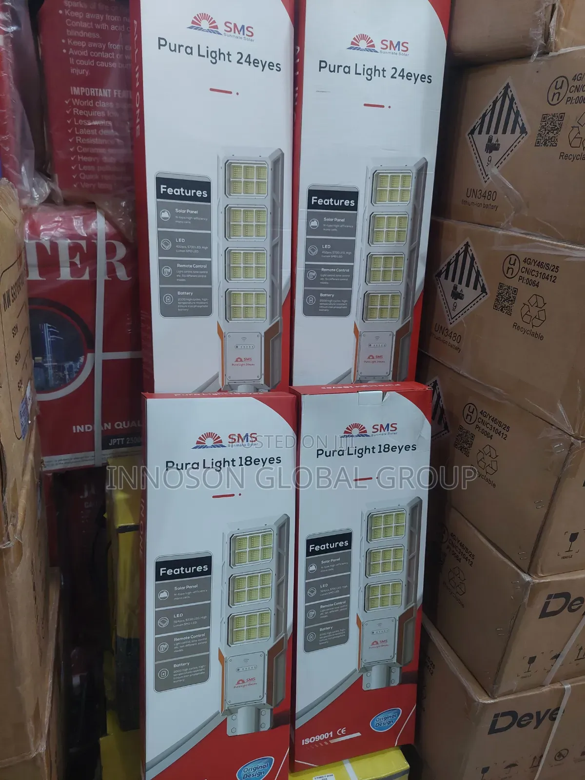 18eye SMS Solar Street Lights