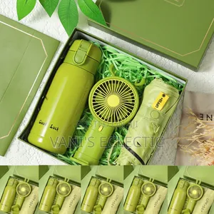 Luxury Corporate Gift Box /Souvenir Set (Flask + Fan + UV Umbrella)