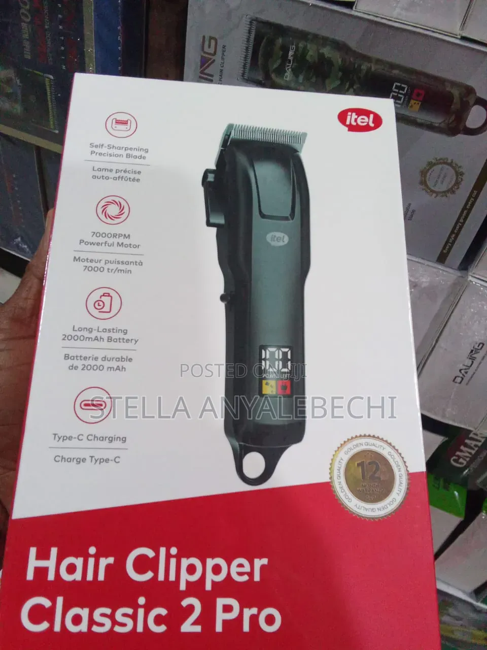 Itel Quality Rechargeable Hair Clipper Barbers Best