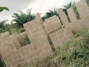 Half Plot With Un Completed 2bedroom Bungalow in Mowe #5m