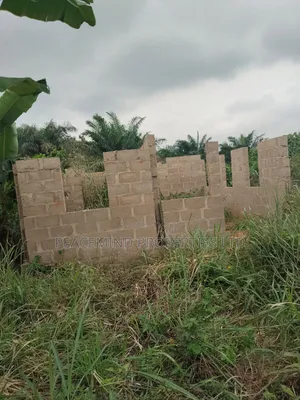 Half Plot With Un Completed 2bedroom Bungalow in Mowe #5m