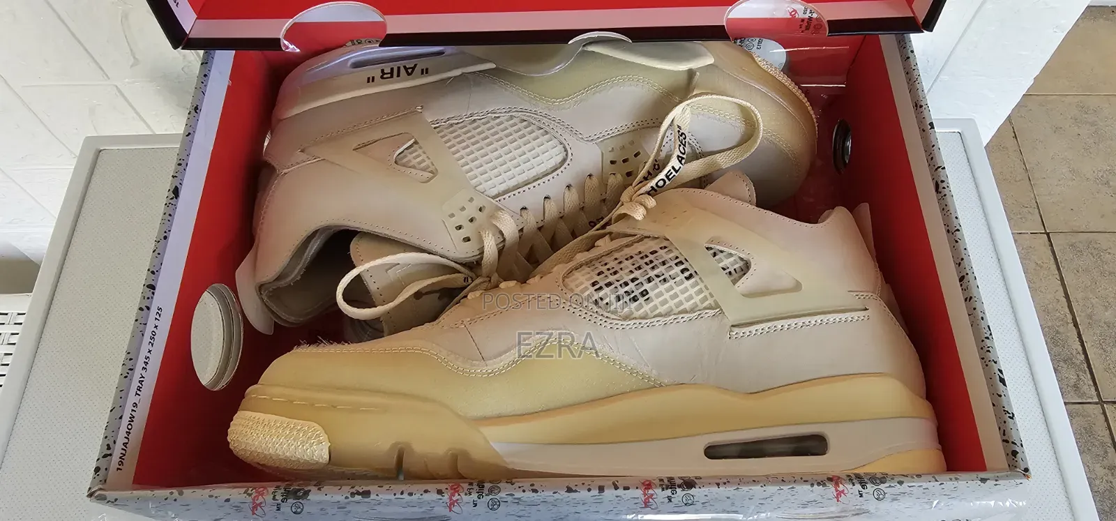 Jordan 4 Retro Off White Sail.