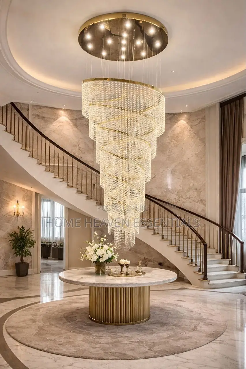Luxury Crystal Chandelier for Villa Duplex With Open Living Room