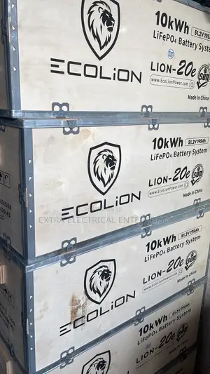 Ecolion 10kWh 51.2V 195Ah LiFePO4 Lithium Battery