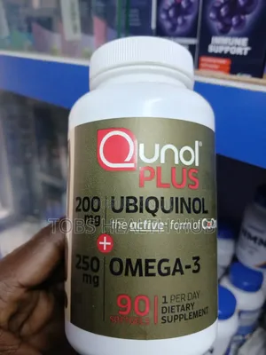Qunol Plus Ubiquinol 200mg + Omega-3 250mg (90 Softgels)