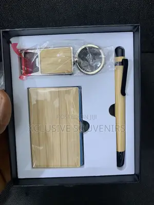 Promotional Bamboo Corporate Gift Box (Pen Card Holder Key Chain)