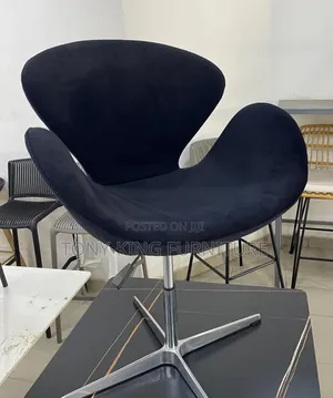 Luxury Velvet Adjustable Swivel Swan-Style Leisure Chair