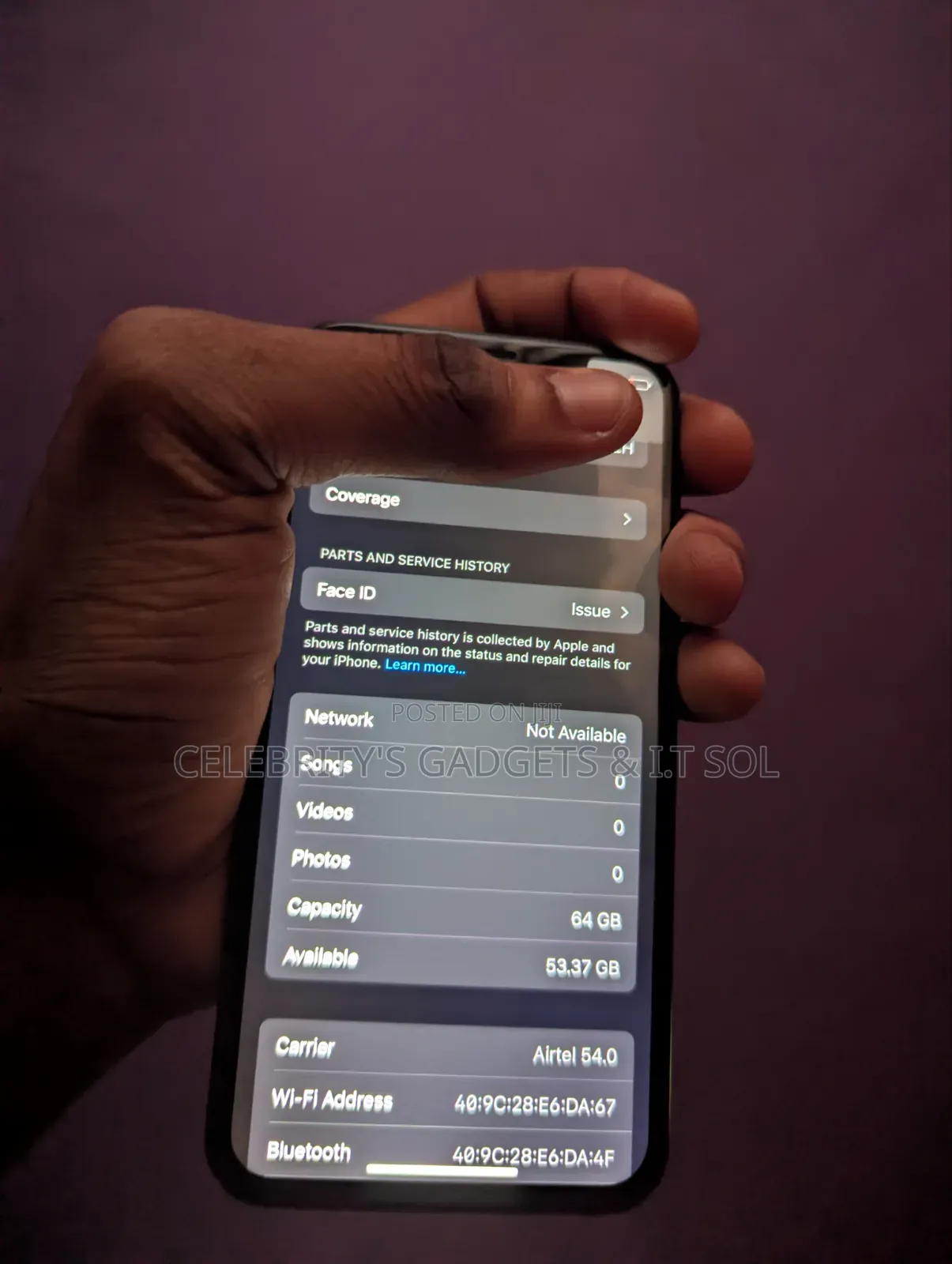 Apple iPhone X 64 GB Black