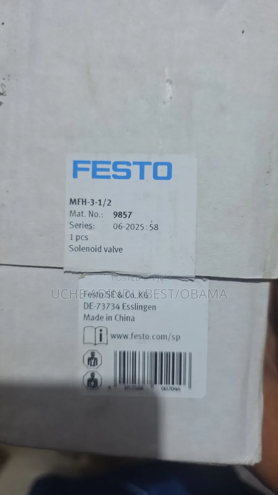 Festo Solenoid Valve MFH 3-1/2