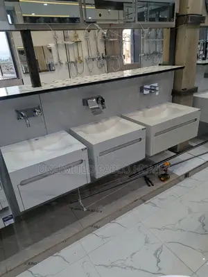 Modern Wall-Mounted Bathroom Sink Cabinet With Mirror