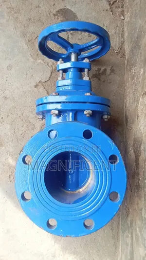 Heavy Duty Blue Flanged Gate Valve Industrial Rising Stem Water Contro