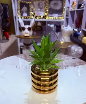 Decorative Golden Potted Flowers