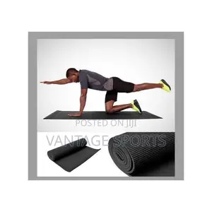 Non-Slip Exercise Mat With Carrying Bag (BLACK)