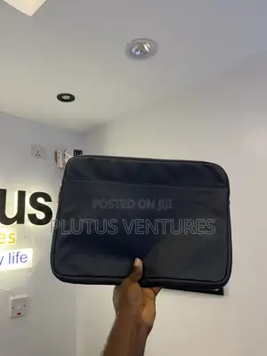Executive Dark Blue Leather Laptop Bag