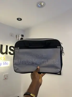 Two-Tone Grey and Black Laptop Messenger Bag With Front Zipper