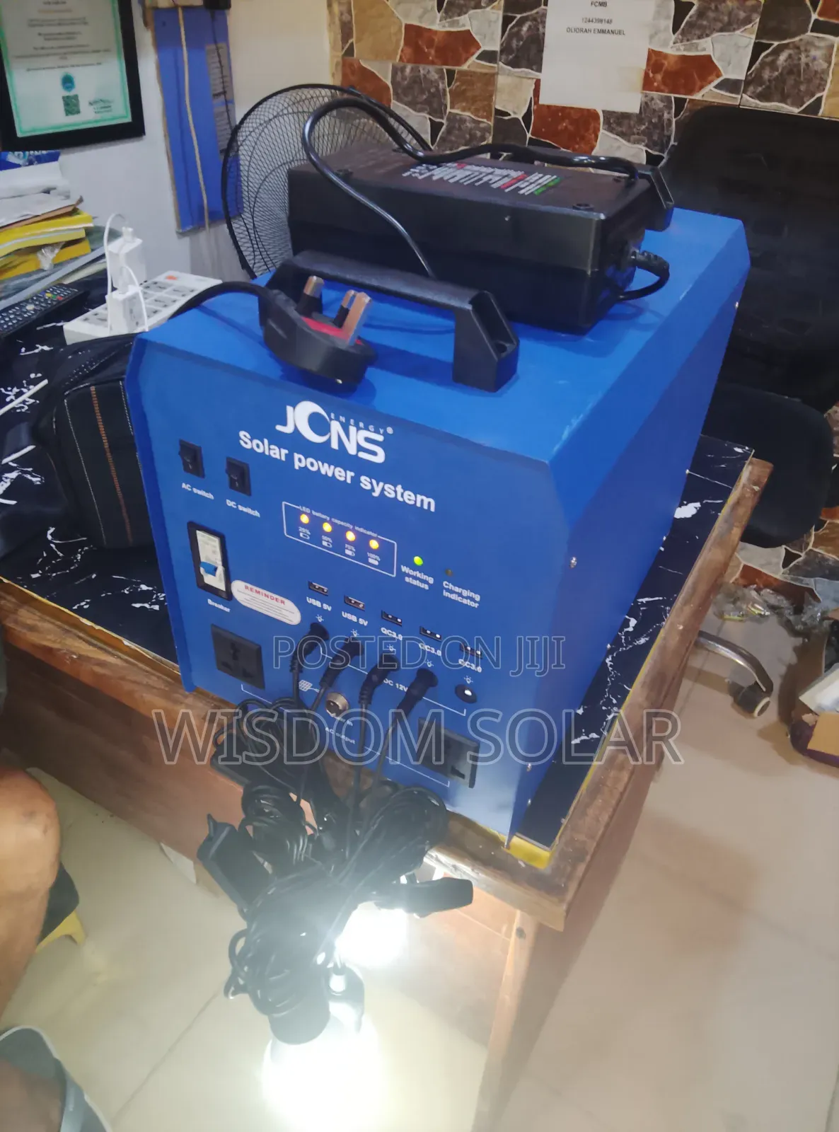 JCNS Solar Generator 1800w With 380w Solar Panel 3pic