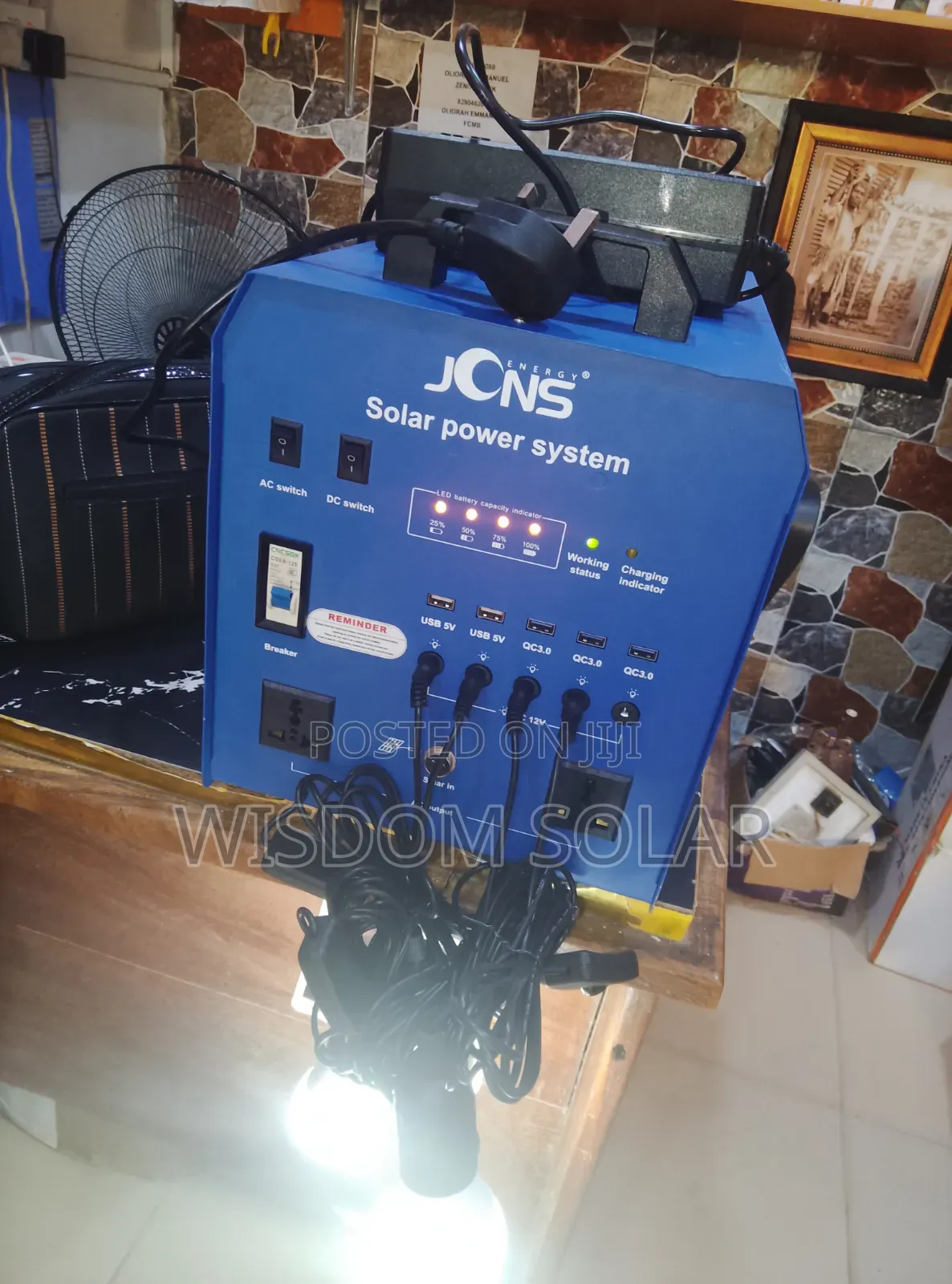 JCNS Solar Generator 1800w With 380w Solar Panel 3pic