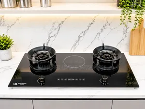 Turkish Glass 2Burner 1 Electric With Digital Time Built-in Gas Cooker