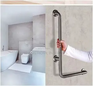 L-Shaped Stainless Steel Grab Bar