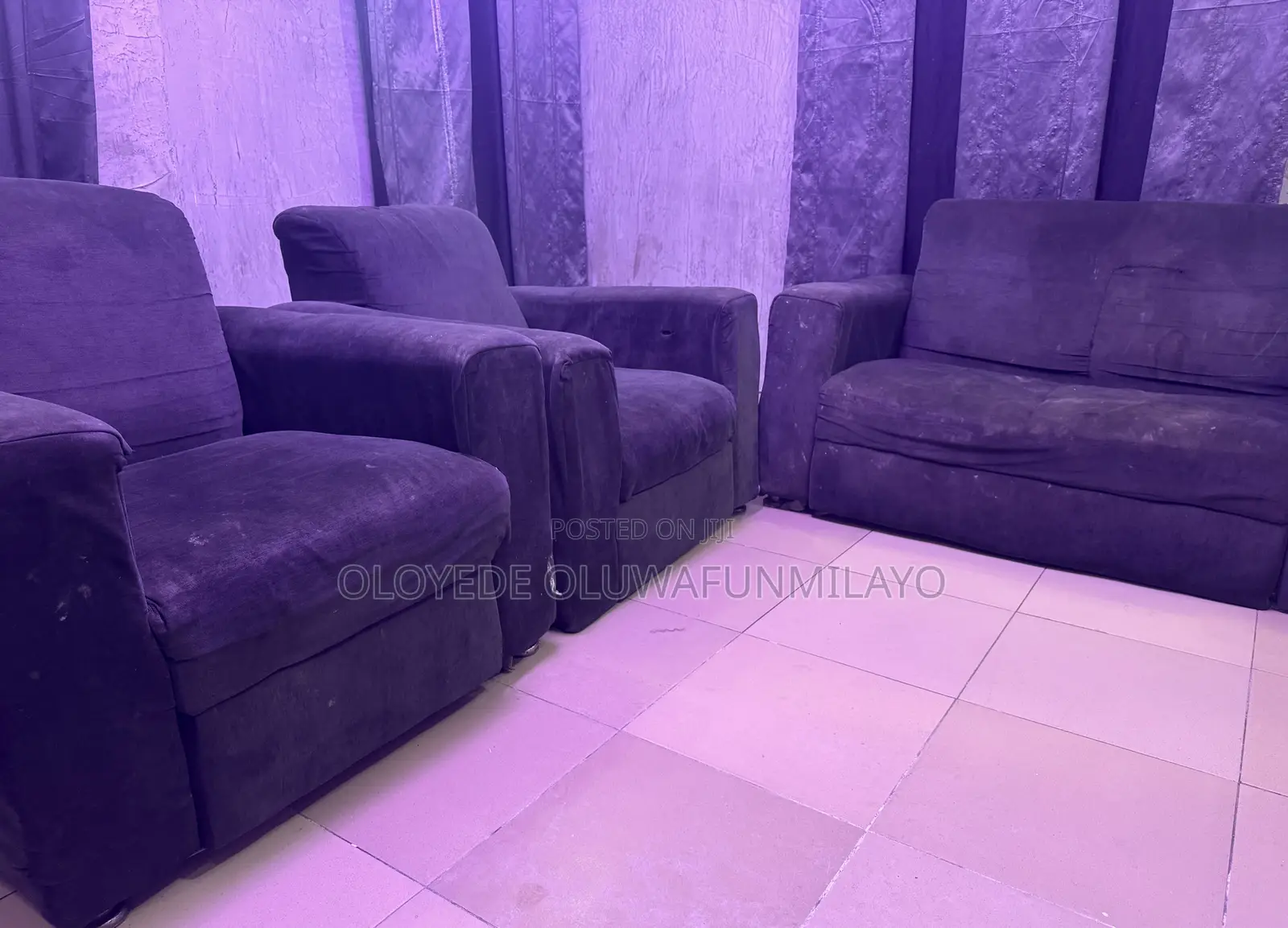 Dark Grey Sofa Set
