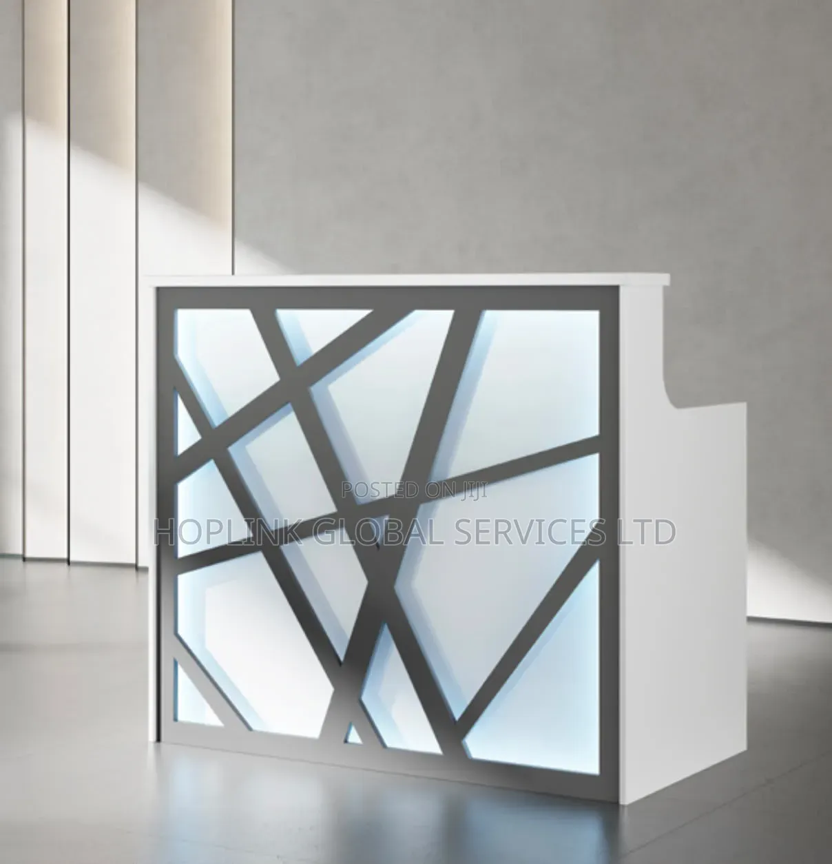 High Quality Executive Reception Desk With Front Display Light.