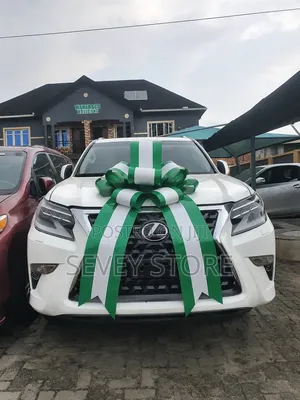 Green White Green Big Car Ribbon