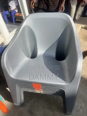 High-Back Armless Plastic Chair