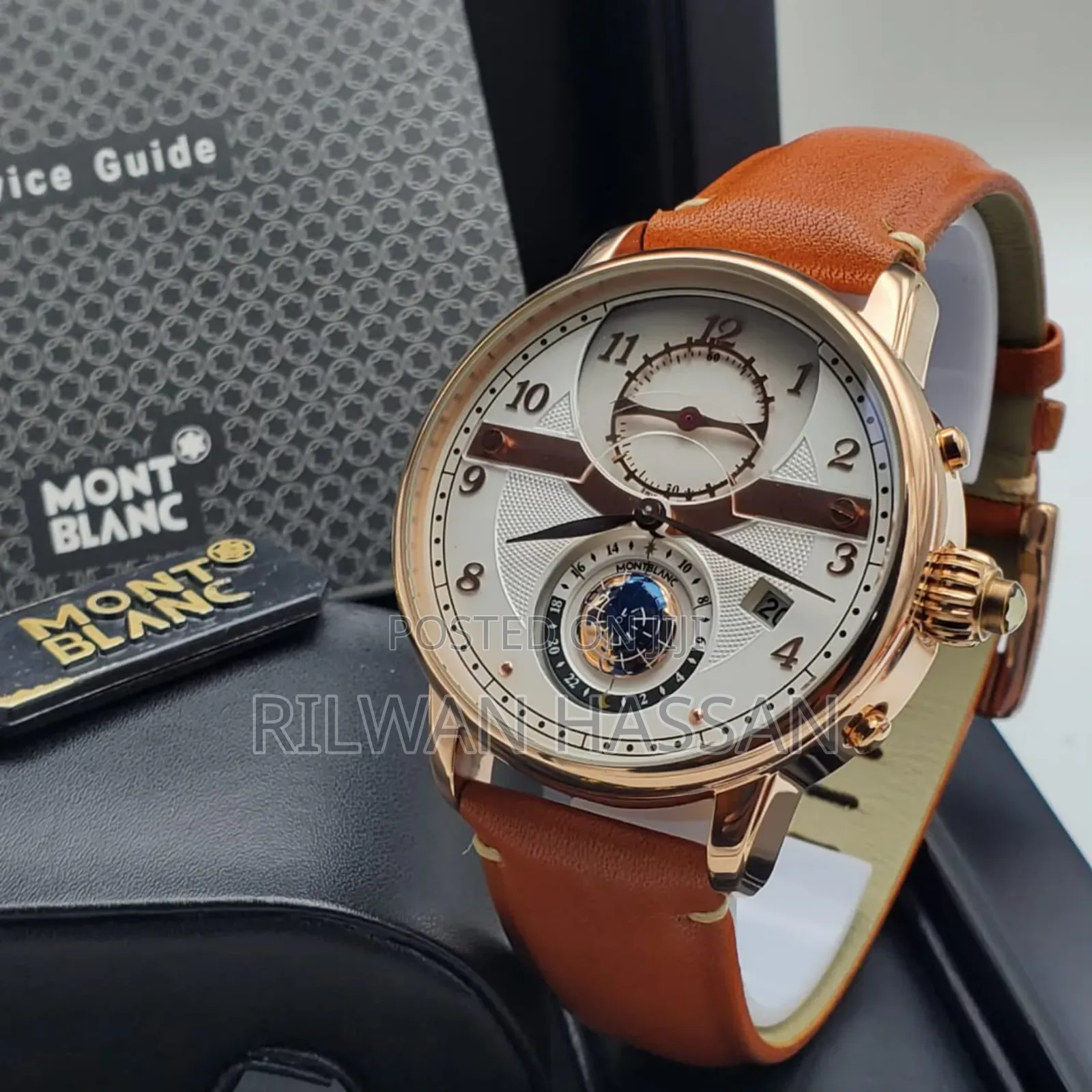 MontBlanc Globe Timer Automatic Leather Strap