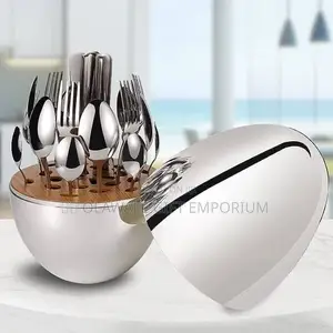 24pcs Cutlery Set Silver