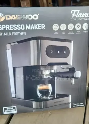 Daewoo 20-Bar Espresso Coffee Machine (Model SDA2698GE) -1350w.