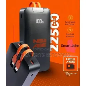 Newage Power Bank 22500 Maah 22.5W IOS/ TypeC Inbuilt Cables J175