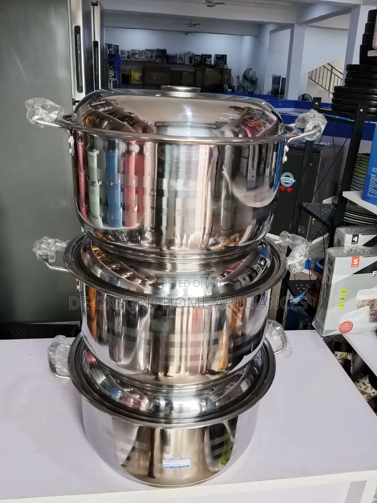 6 Pieces Big Sizes Original Stainless Pot
