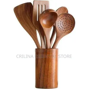 Natural Wood Kitchen Utensil Set